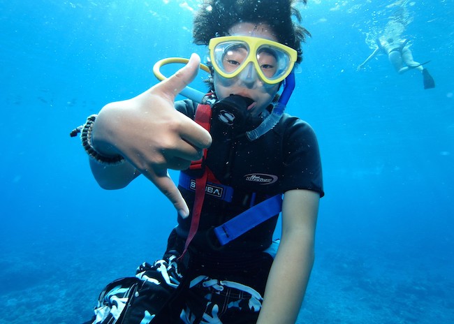 Paul on his Snuba tour in Cozumel.